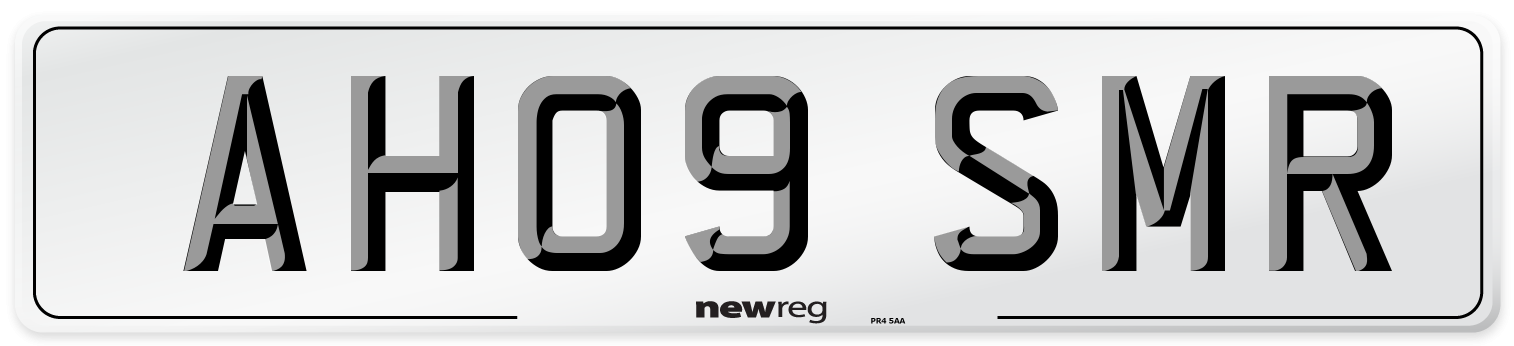 AH09 SMR Number Plate from New Reg